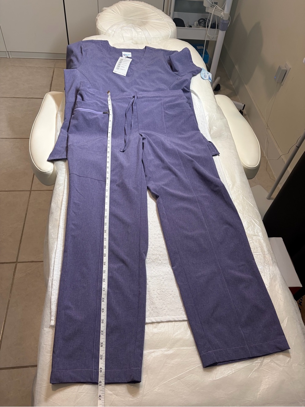Women's Purple Scrub set with Tie Waist